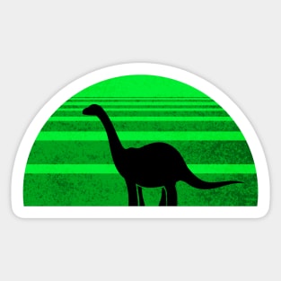 Dino Sunset (green) Sticker